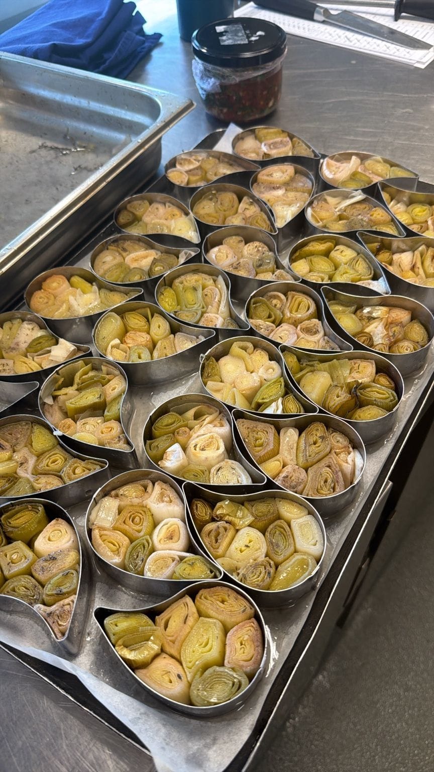 Mise en place entrée végétarienne